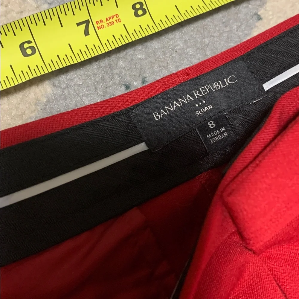Banana Republic Red Sloan Pants great condition - Picture 8 of 13